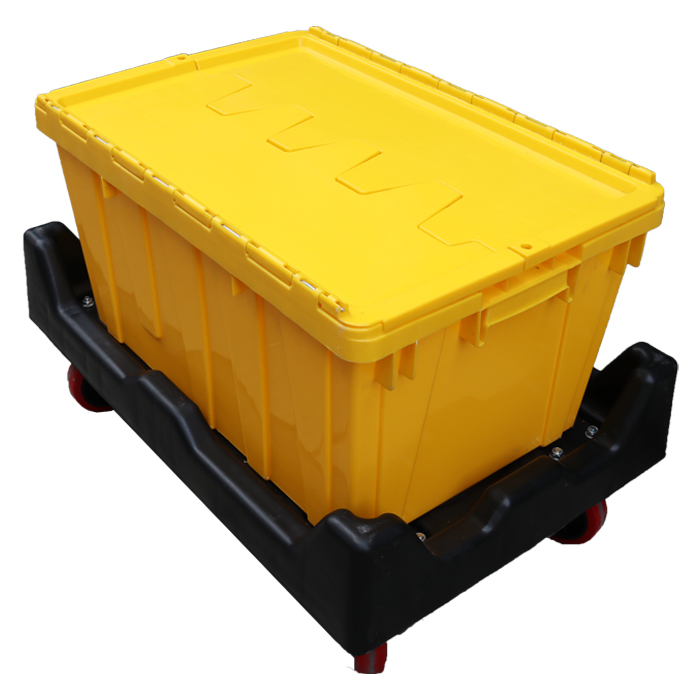 small hinged lid plastic containers Rolling crates