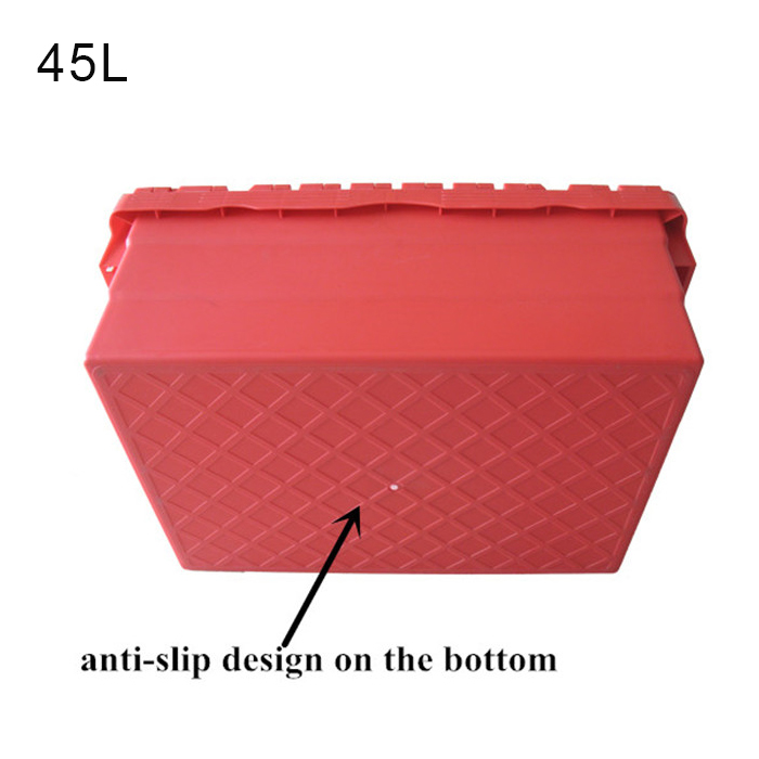 large plastic storage boxes with hinged lid