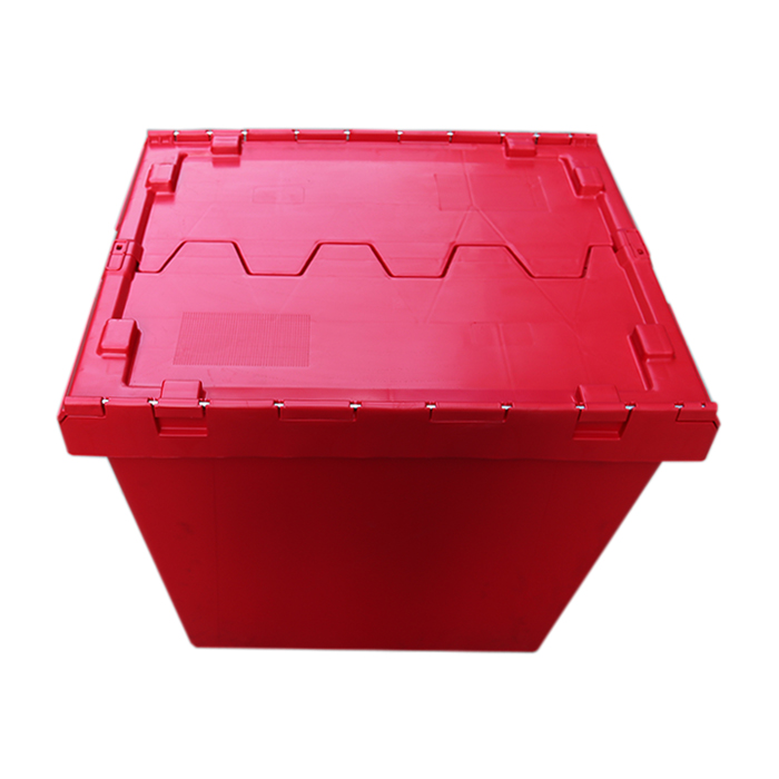 large plastic boxes with hinged lids