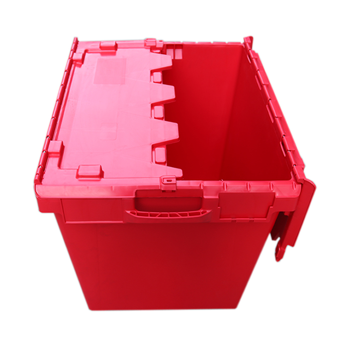 black plastic boxes with lids - Rolling crates