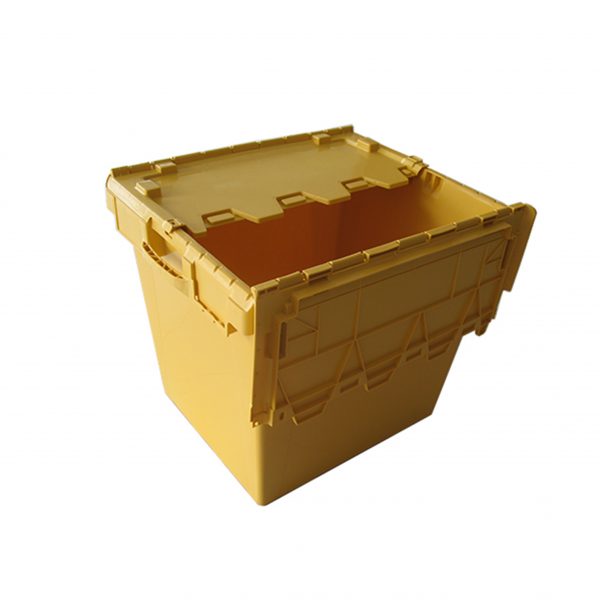 large plastic storage boxes with hinged lid Rolling crates