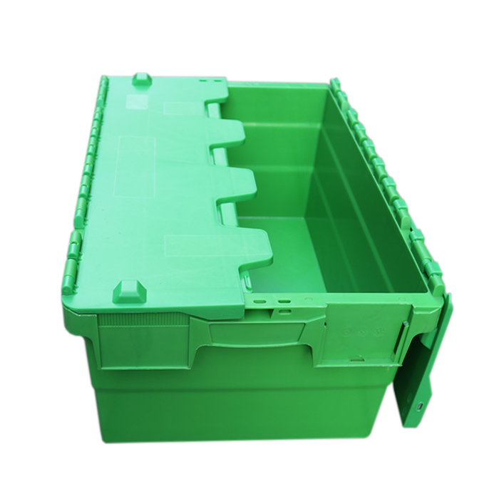 plastic storage box with hinged lid