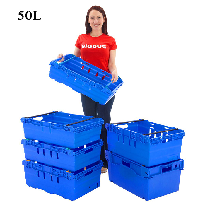 plastic crate with lid