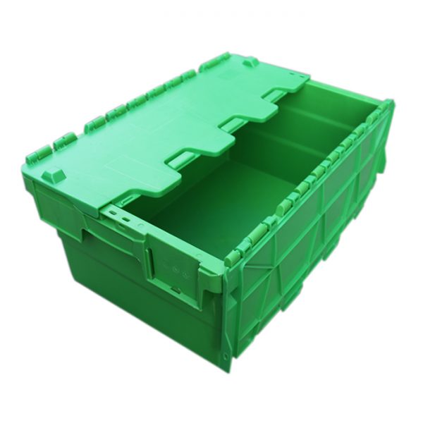 cajas de plástico con tapa abatible