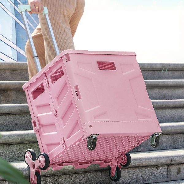 rolling storage crate with handle