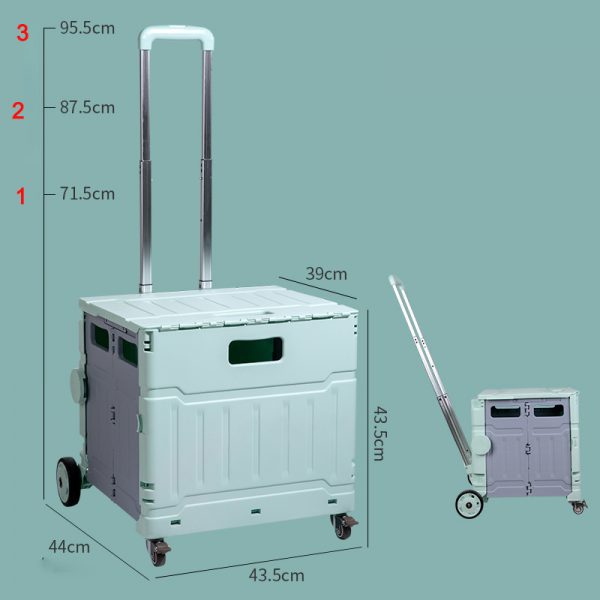 rolling storage crate with handle