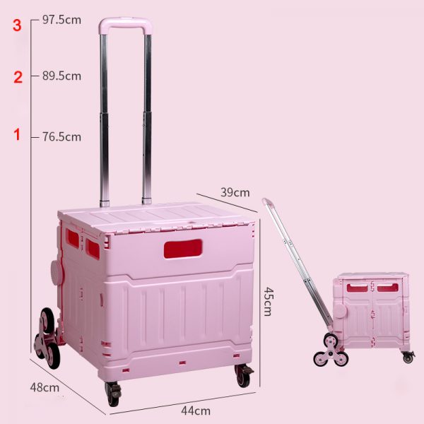 rolling storage crate with handle